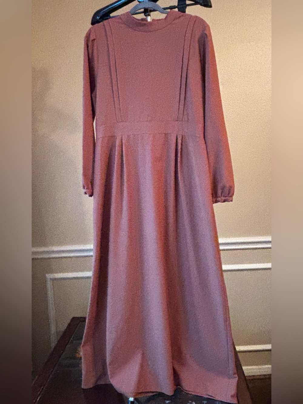Long Sleeve Maxi Dress in Dusty Mauve